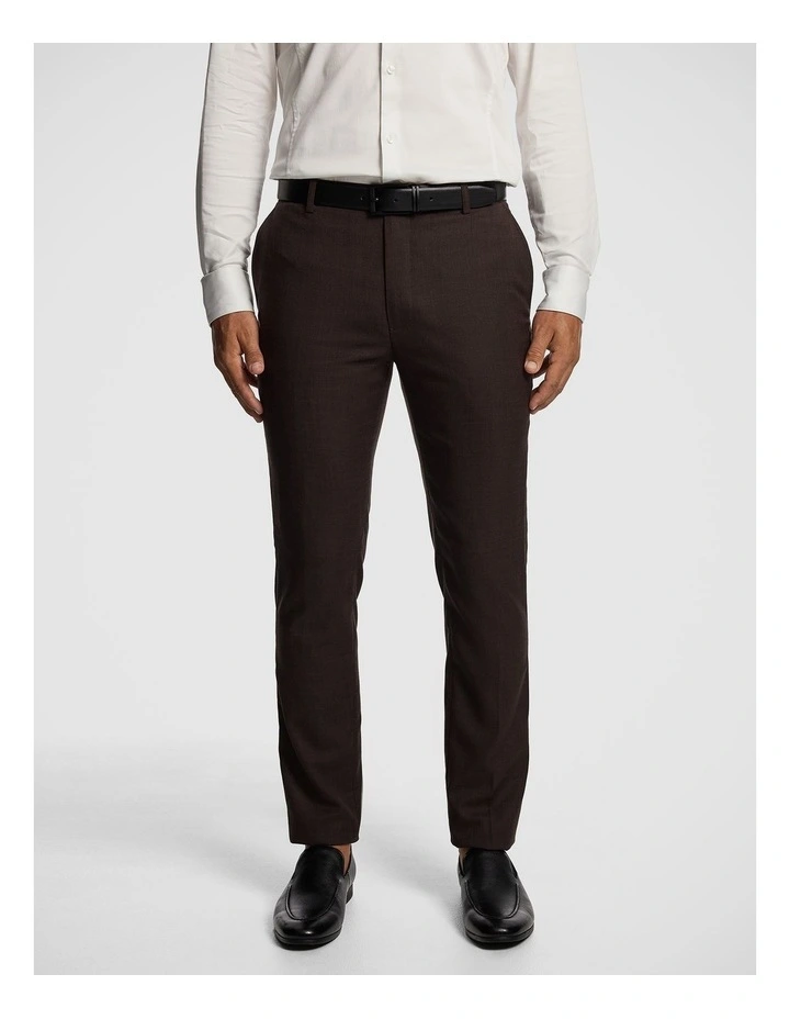 Luiji Slim Dress Pant in Chocolate image 1