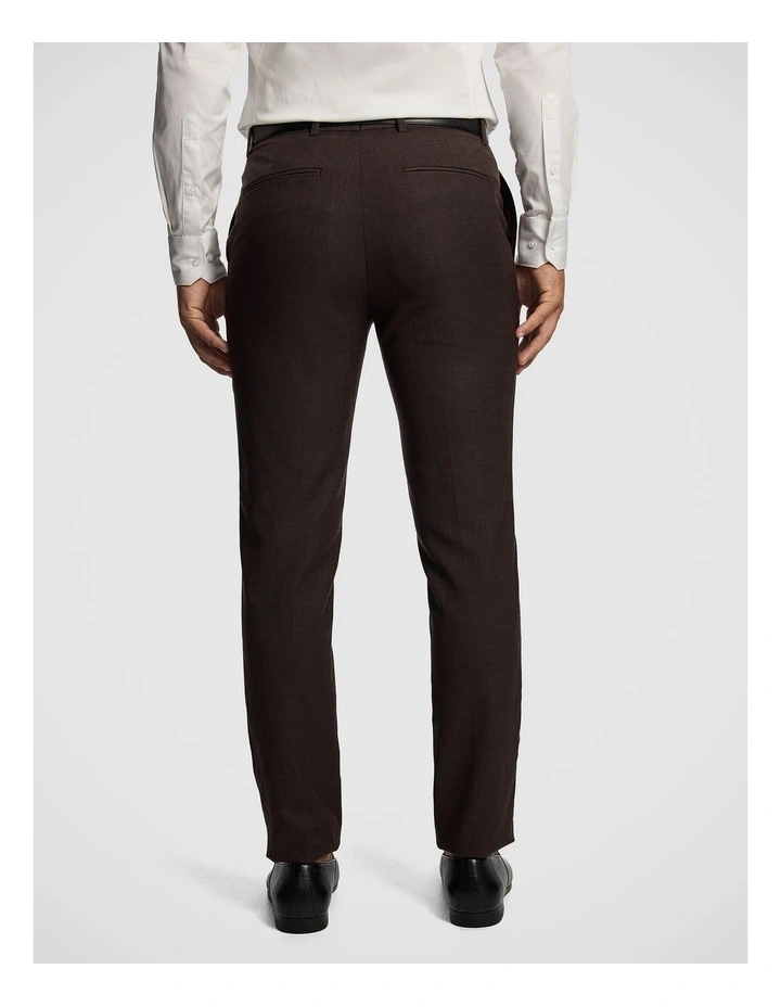 Luiji Slim Dress Pant in Chocolate image 2