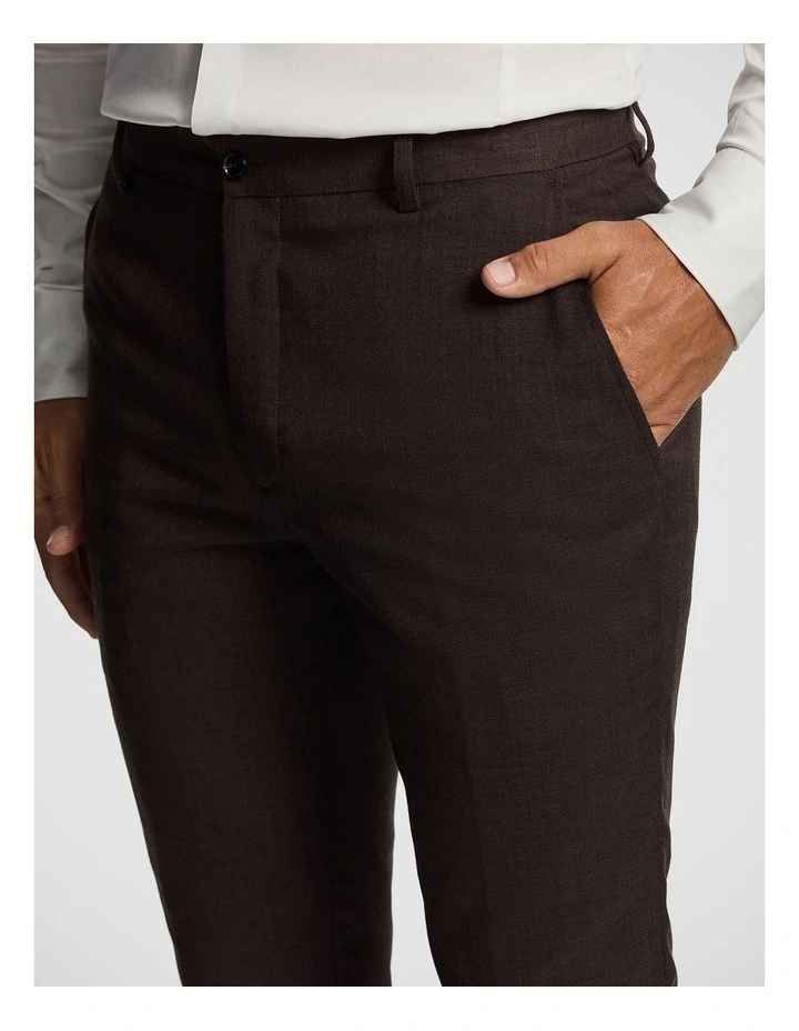 Luiji Slim Dress Pant in Chocolate image 3