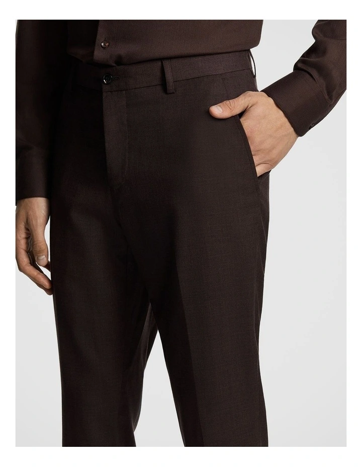 Luiji Slim Dress Pant in Chocolate image 4