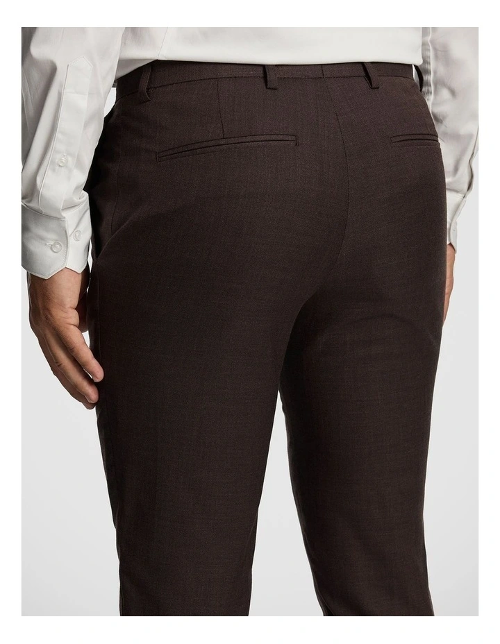 Luiji Slim Dress Pant in Chocolate image 4