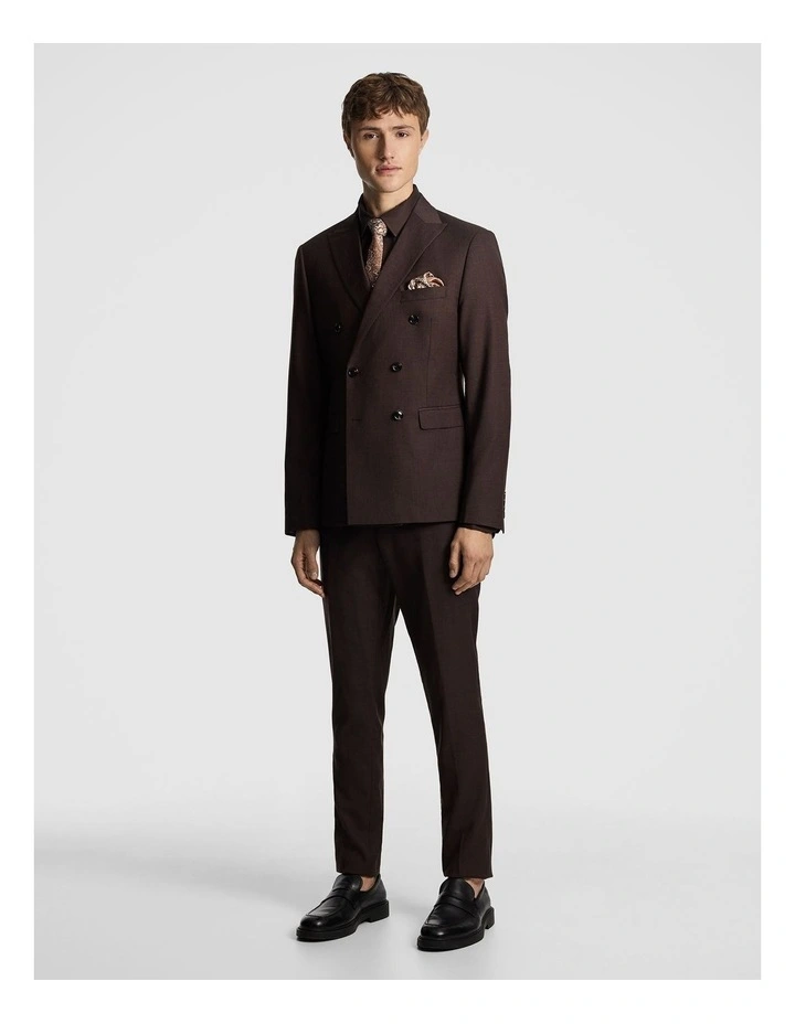 Luiji Slim Dress Pant in Chocolate image 5