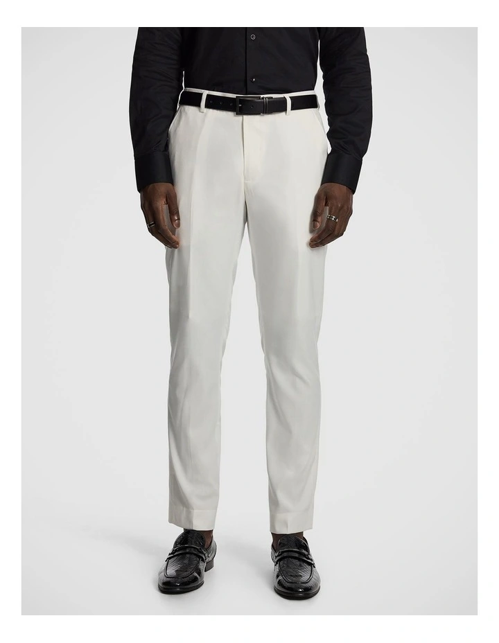 Devito Slim Dress Pant in White image 1