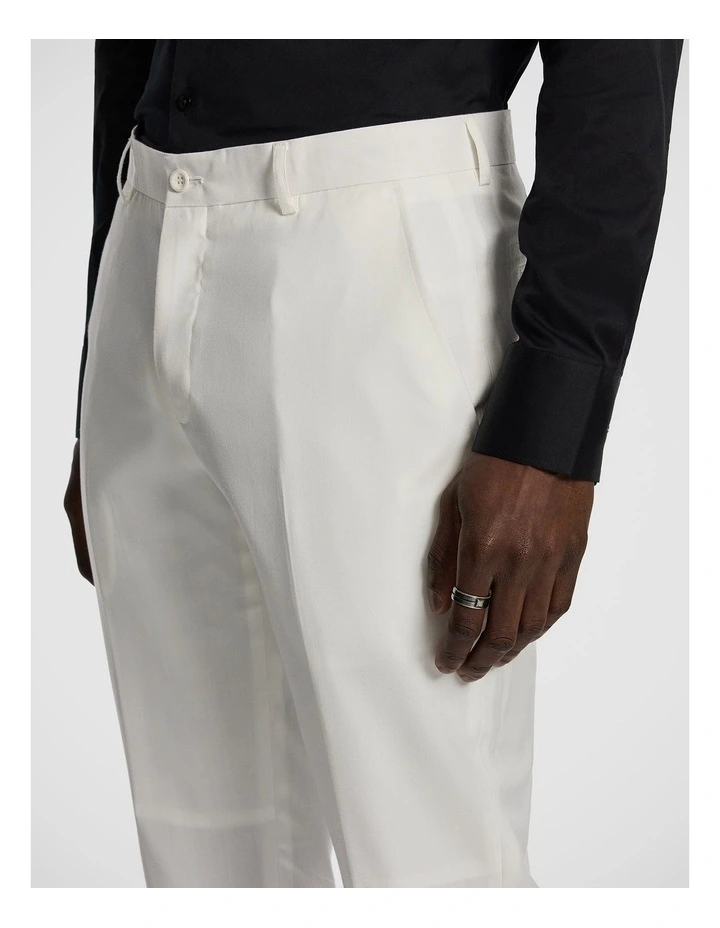 Devito Slim Dress Pant in White image 3