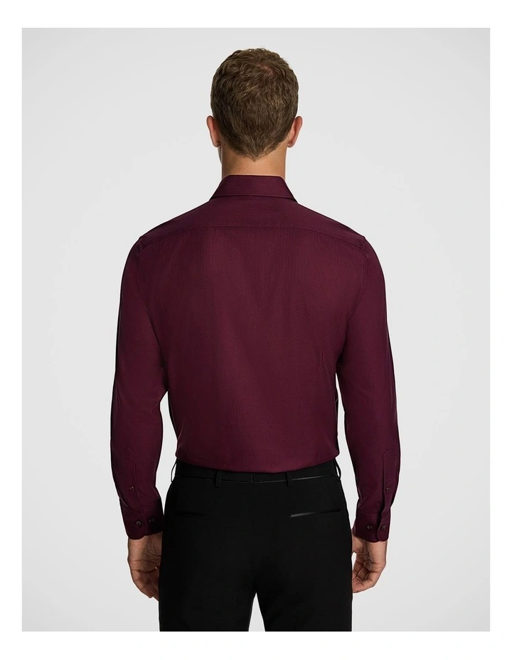 Monaco Textured Dress Shirt in Red image 2