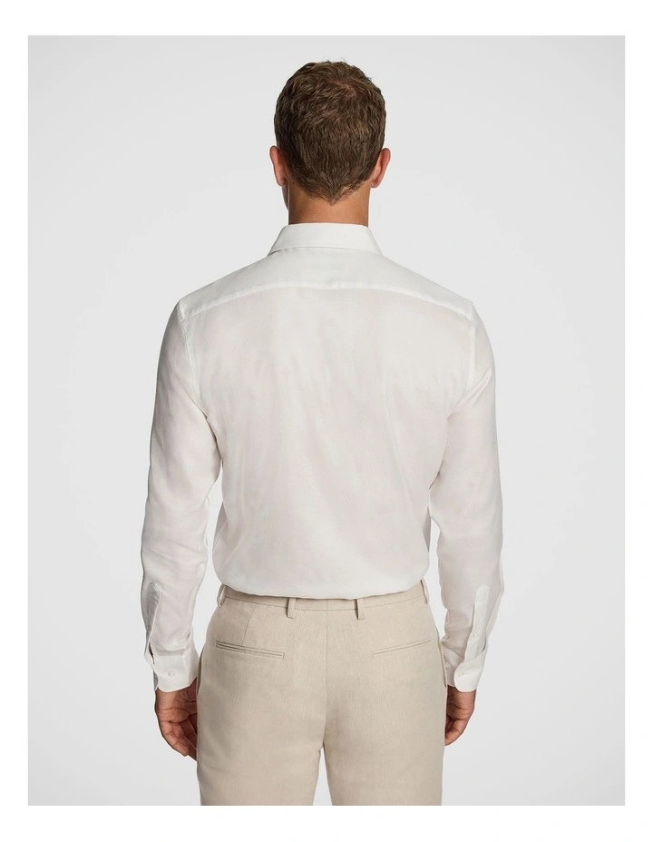 Stirling Slim Dress Shirt in White image 2