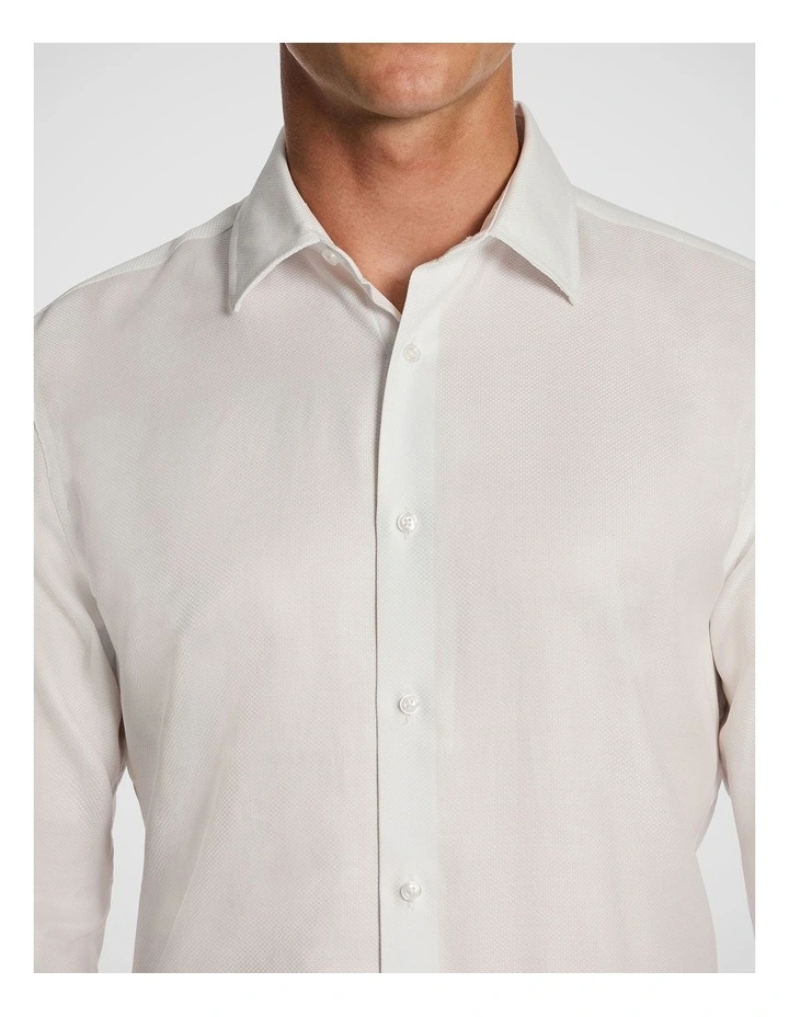 Stirling Slim Dress Shirt in White image 3