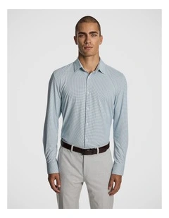 Flex Slim Fit Dress Shirt in Blue