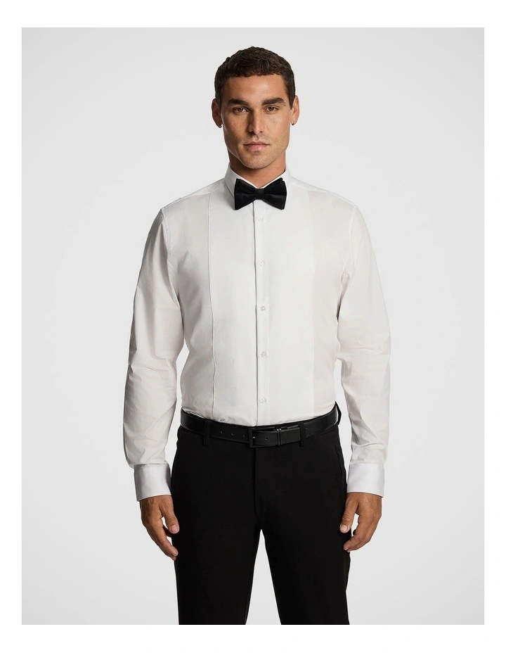 Tuxedo Slim Fit Stretch Dress Shirt in White image 1