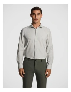 Adamos Slim Fit Stretch Dress Shirt in Natural