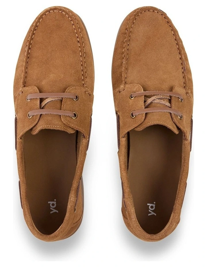 Theo Suede Boat Shoe in Tan image 5