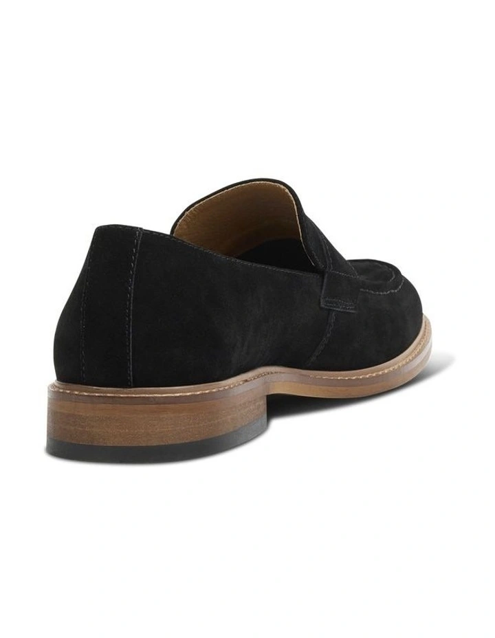 Maddox Suede Loafer in Black image 2