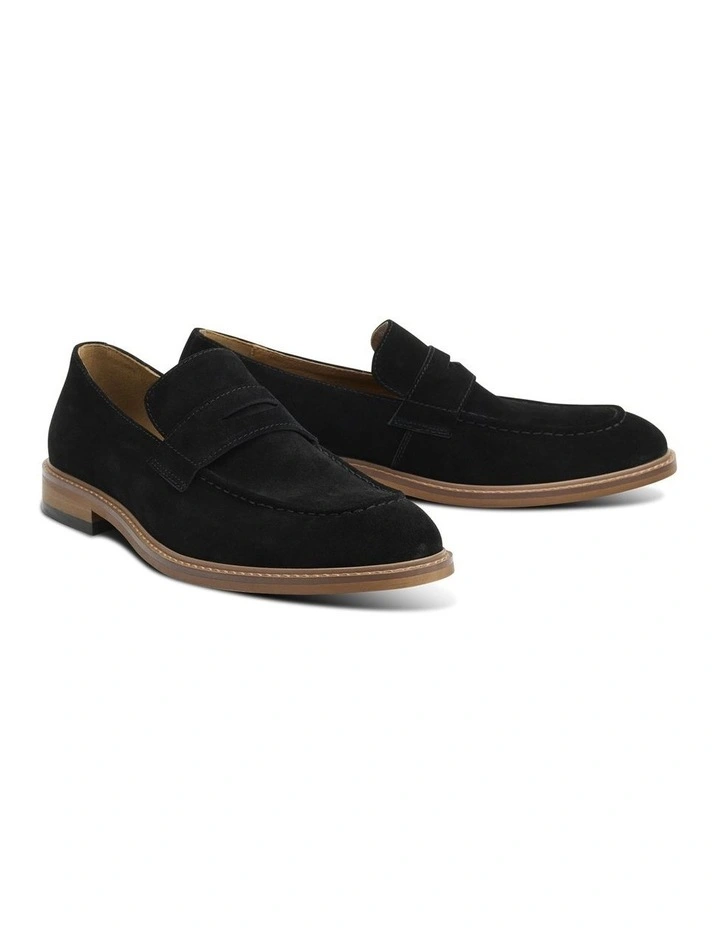 Maddox Suede Loafer in Black image 3