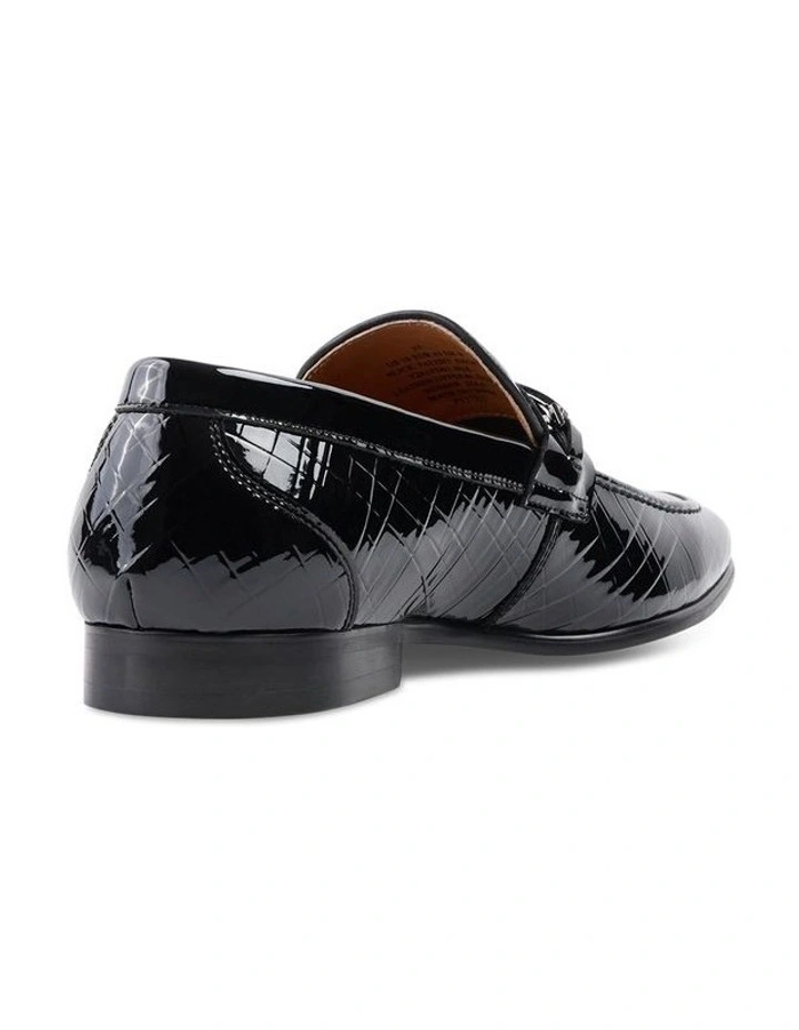 Slick Patent Leather Loafer in Black image 2