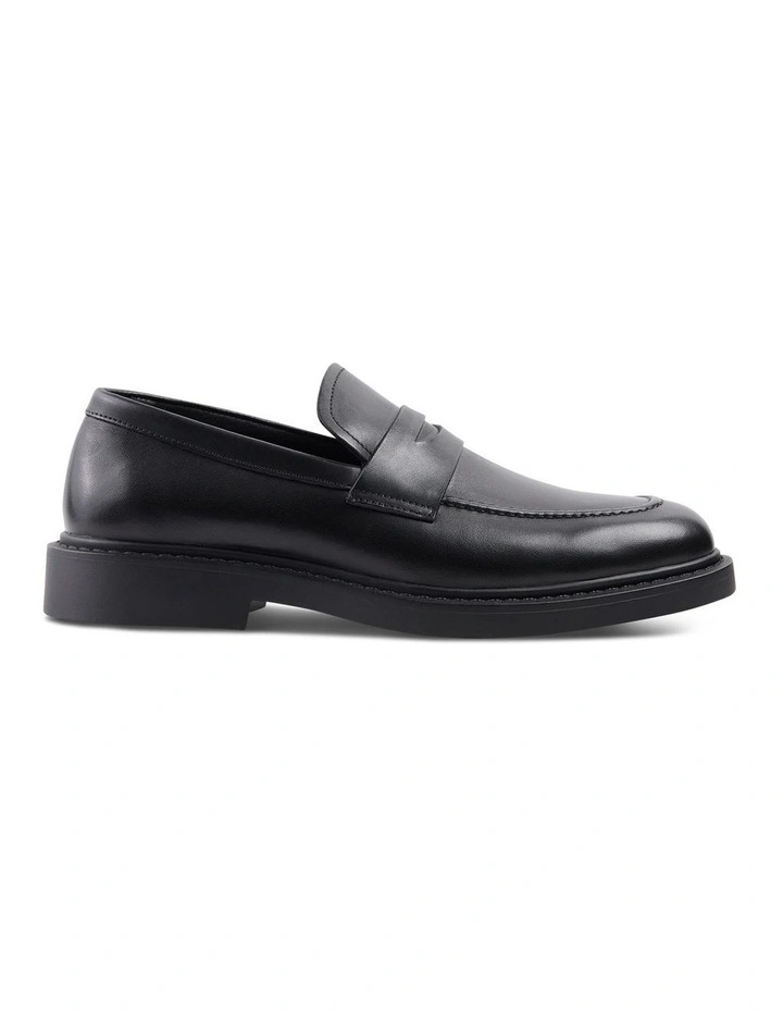Nolan Penny Leather Loafer in Black image 1