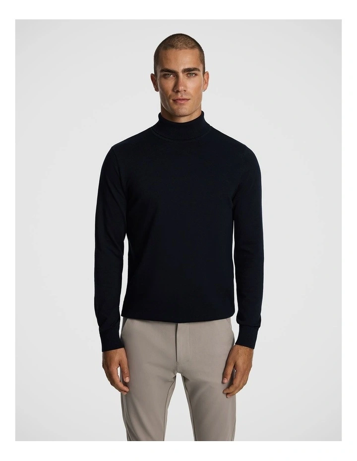 Gillespie Turtle Neck Knit in Blue 1 image 1
