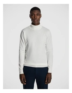 Gillespie Turtle Neck Knit in White 1