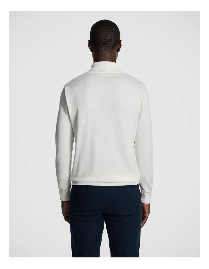 Gillespie Turtle Neck Knit in White 1 image 2