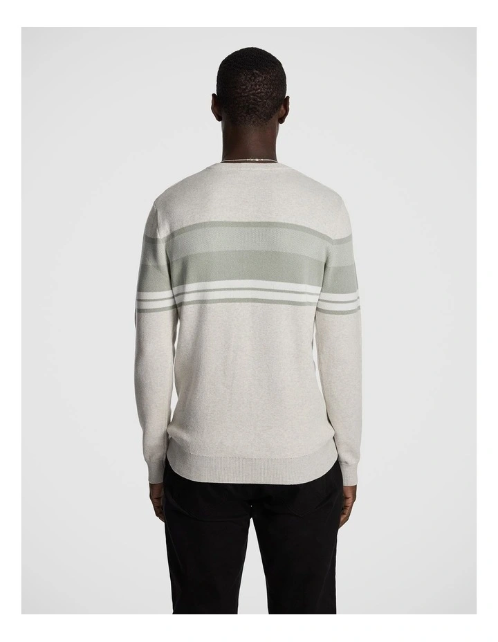 Fred Splice Crew Knit Jumper in Grey image 2