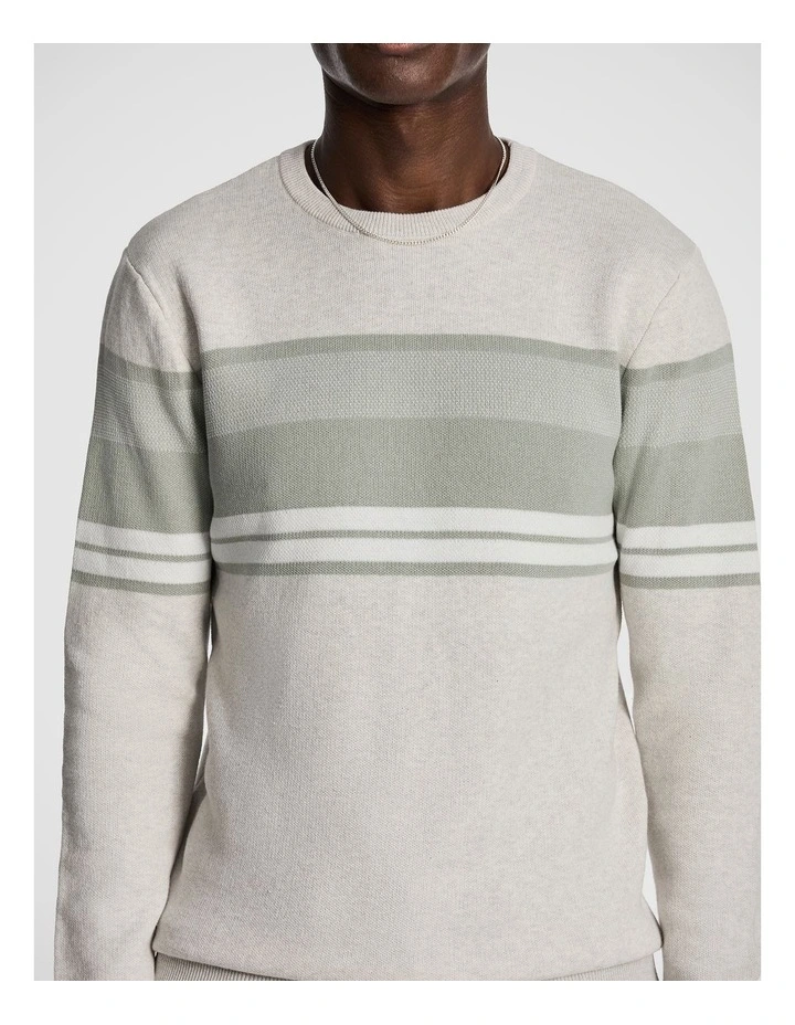 Fred Splice Crew Knit Jumper in Grey image 3