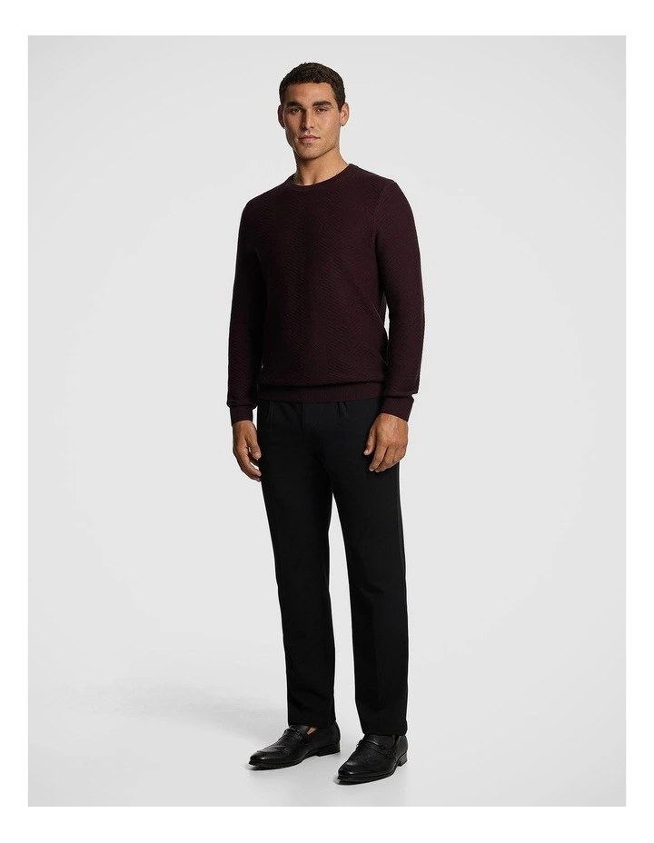 Arthur Crew Knit Jumper in Burgundy image 4