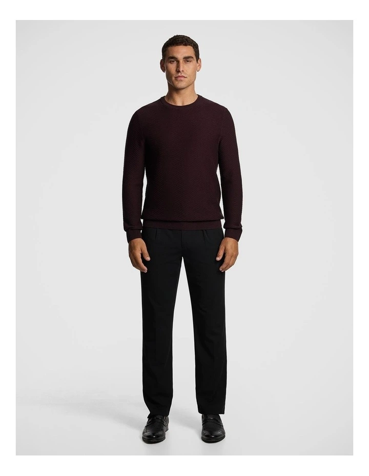 Arthur Crew Knit Jumper in Burgundy image 5