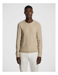 Arthur Crew Knit Jumper in Natural