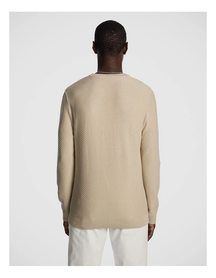 Arthur Crew Knit Jumper in Natural image 2