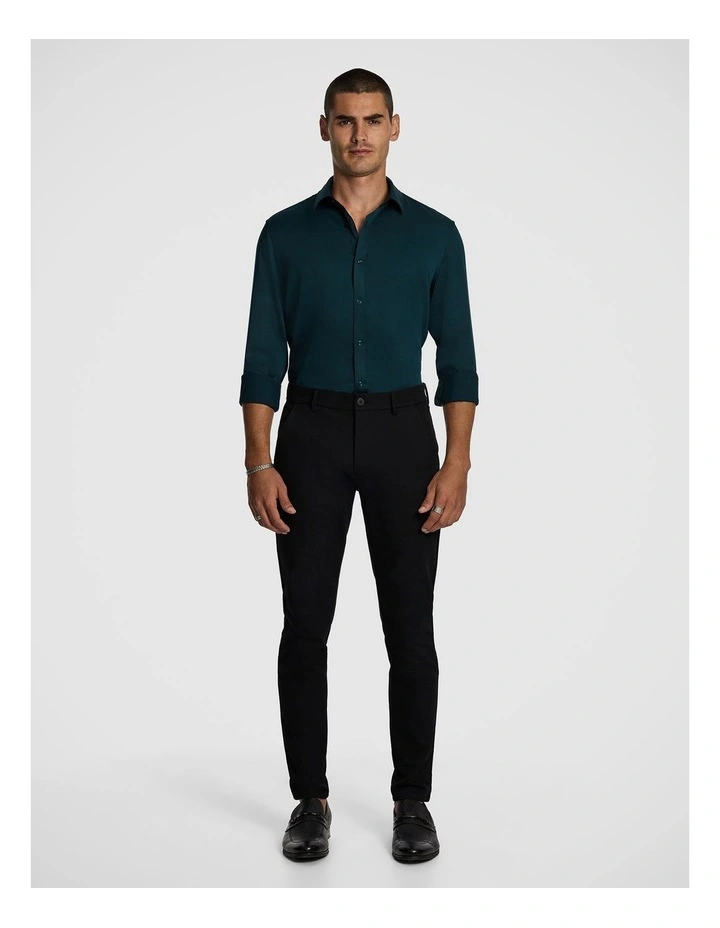 Heathcoat Slim Bamboo Shirt in Teal image 5