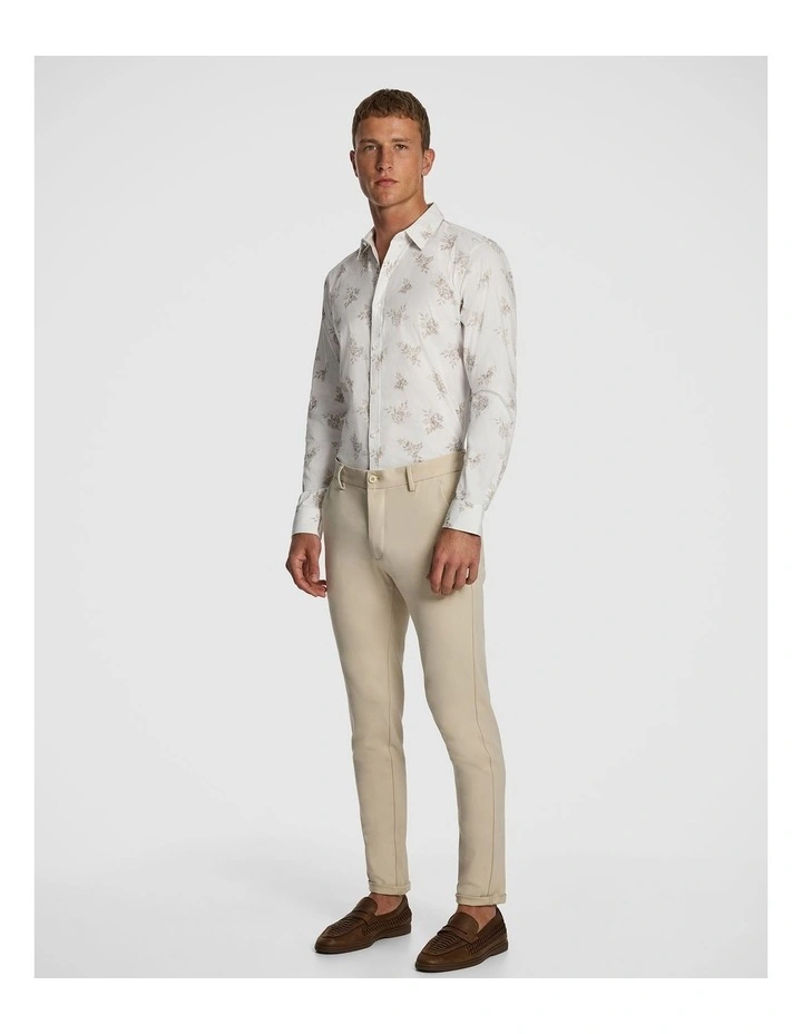 Cortina Slim Floral Shirt in Natural image 4