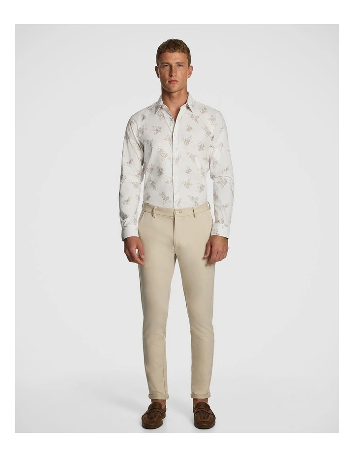 Cortina Slim Floral Shirt in Natural image 5