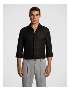 Enrique Textured Shirt in Black