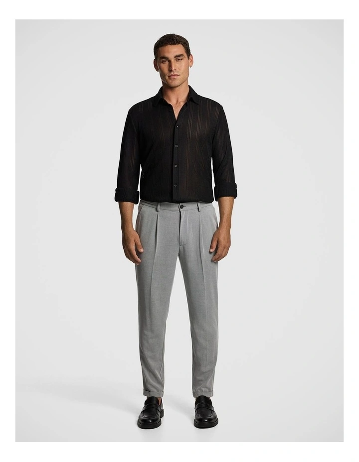 Enrique Textured Shirt in Black image 5