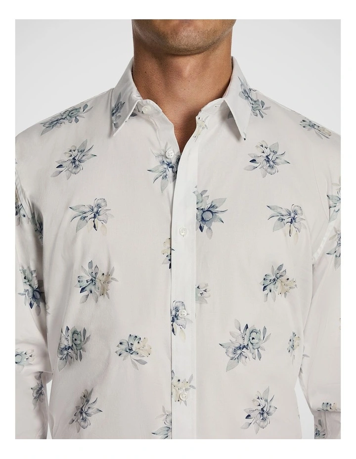 Lancaster Floral Shirt in White image 3