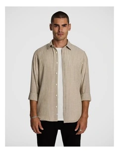 Zyon Stripe Shirt in Natural