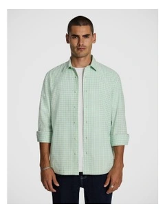 Rocco Check Relaxed Shirt in Mint