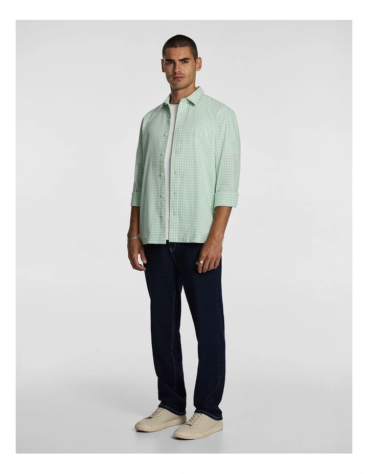 Rocco Check Relaxed Shirt in Mint image 4