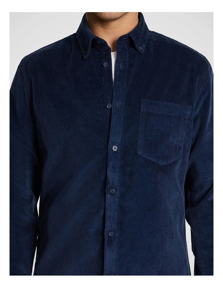 Rowland Cord Shirt in Blue image 3