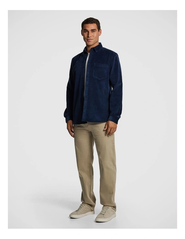 Rowland Cord Shirt in Blue image 4