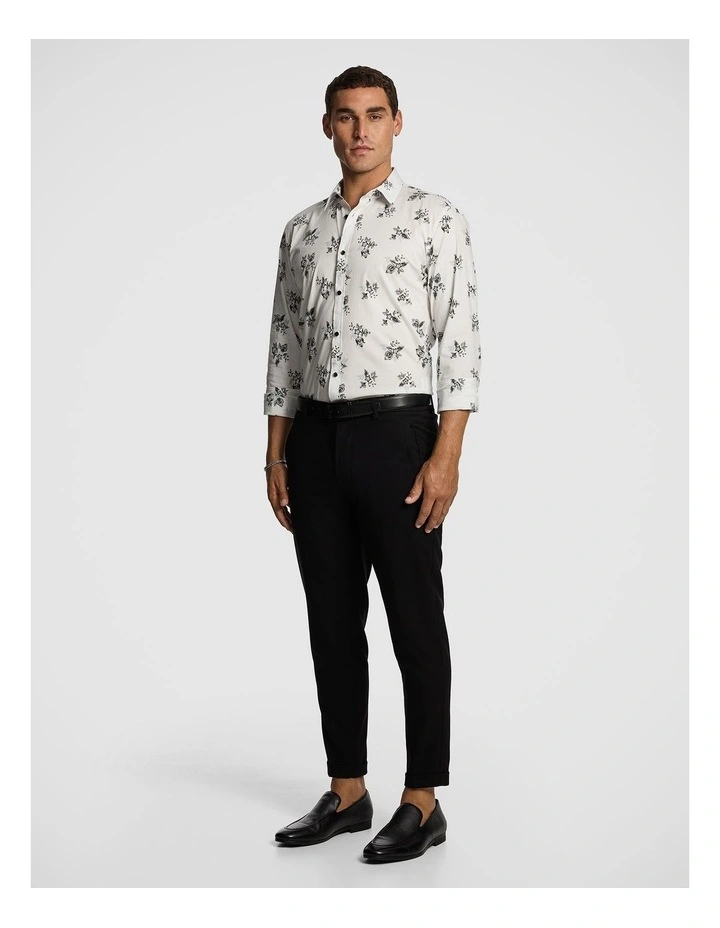 Cedar Slim Floral Shirt in White image 4