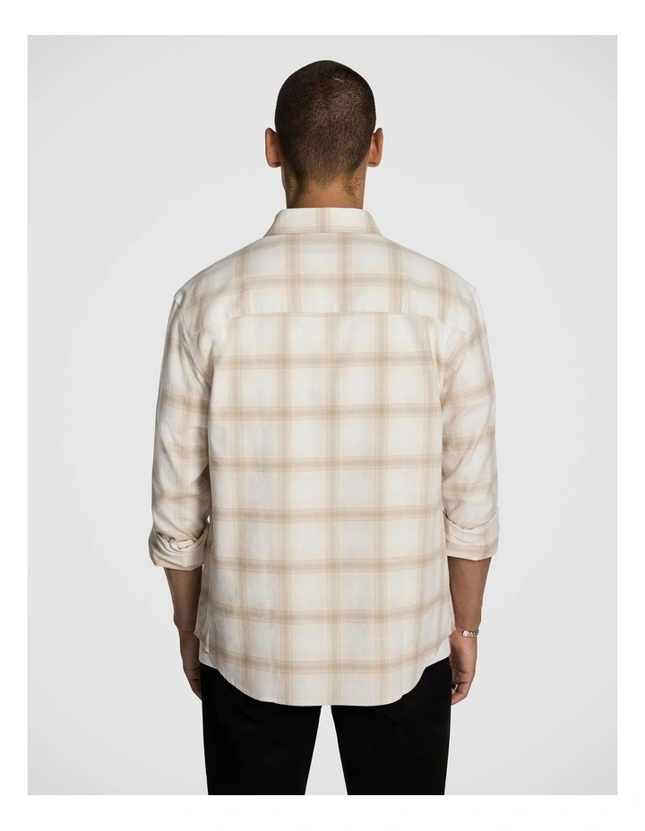 Wade Check Relaxed Shirt in Natural image 2