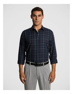 Duke Check Shirt in Navy