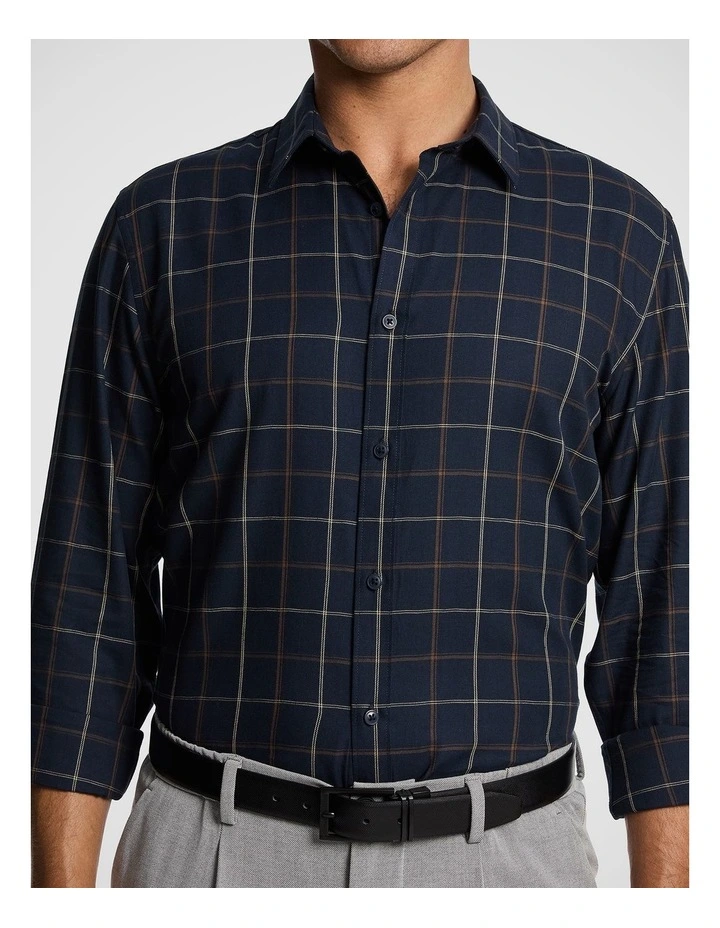 Duke Check Shirt in Navy image 3