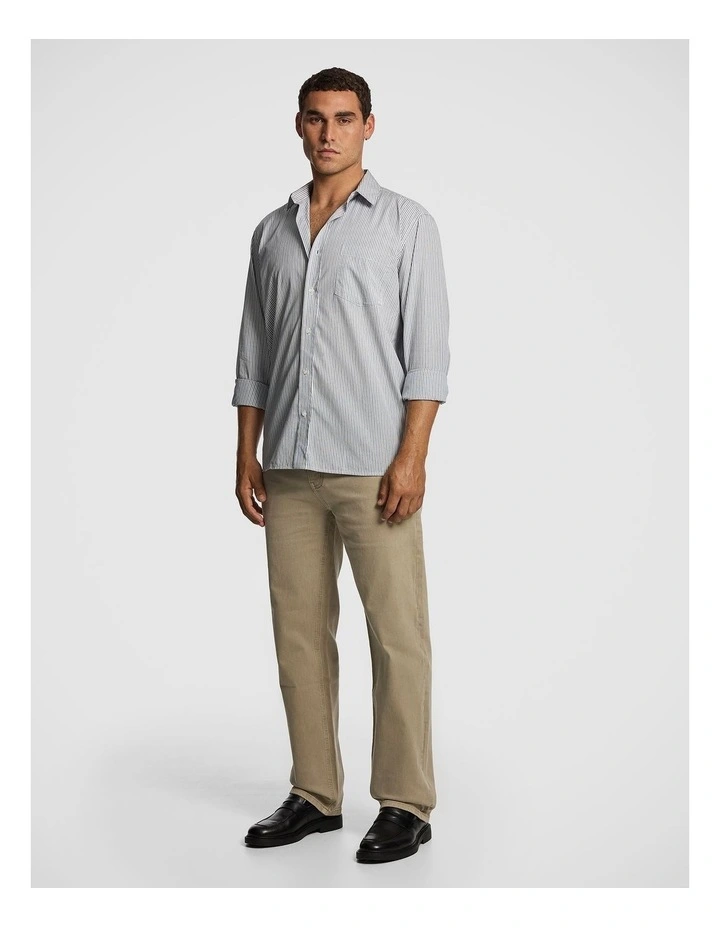 Arlo Stripe Relaxed Shirt in Blue image 4