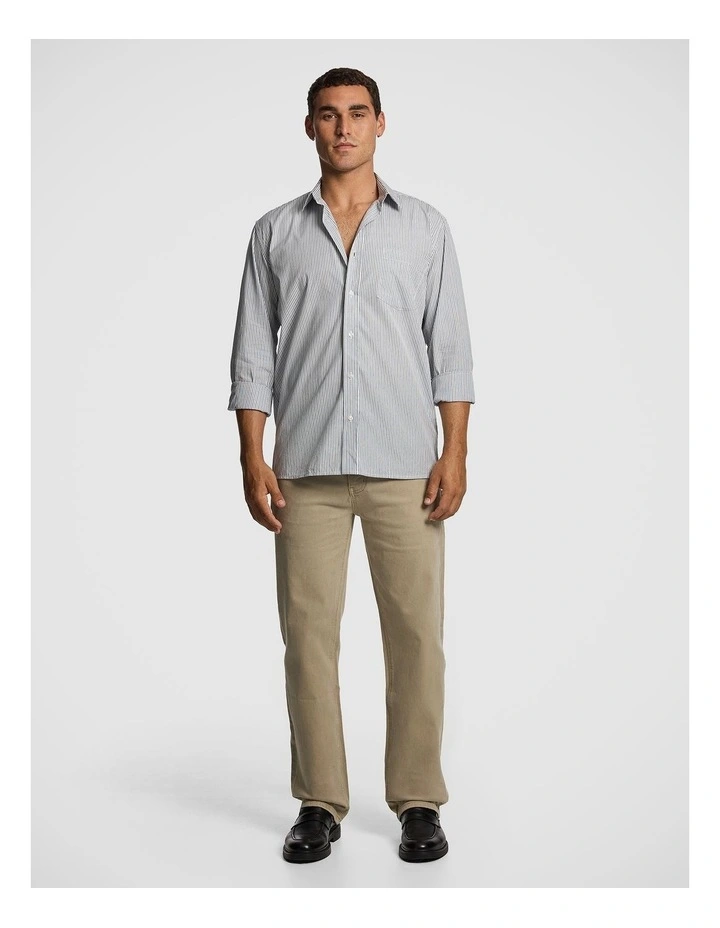 Arlo Stripe Relaxed Shirt in Blue image 5