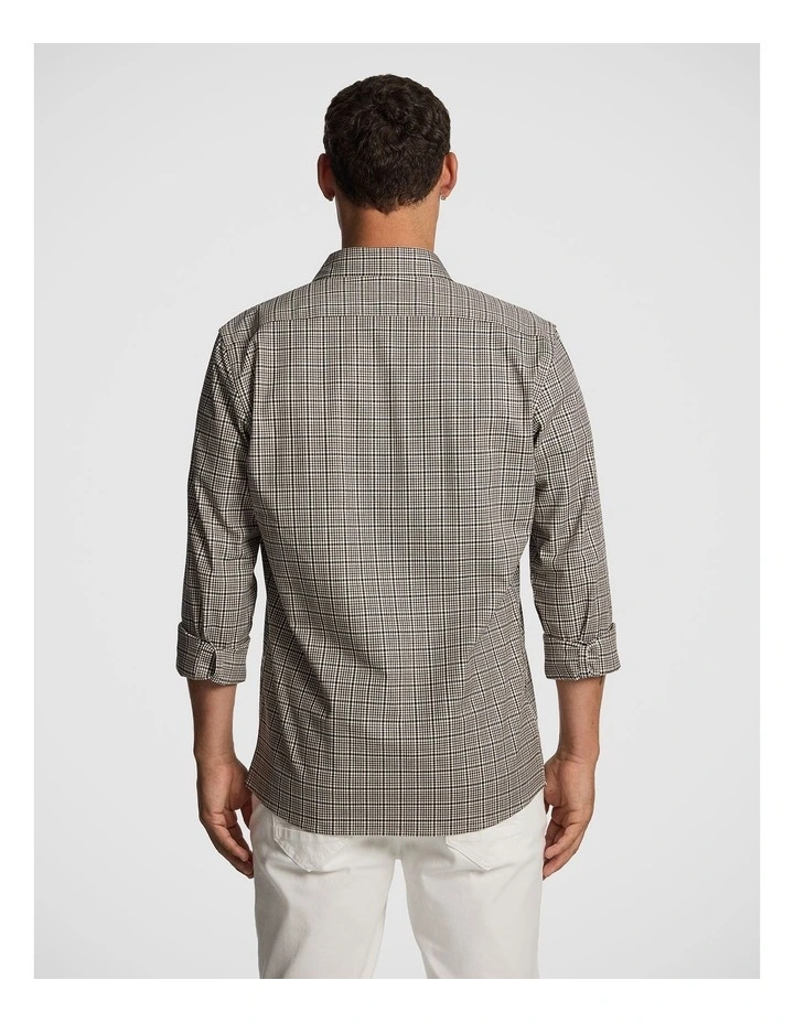 Tate Check Shirt in Brown image 2
