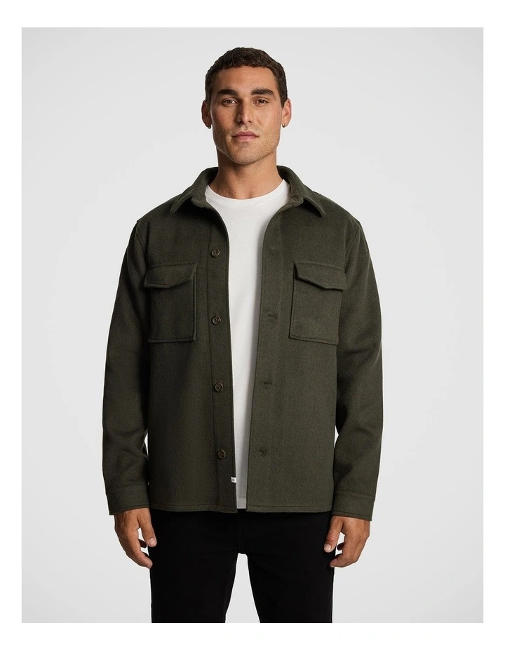 Preston Melton Overshirt in Green image 1