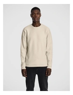 Ryder Textured Sweatshirt in Natural