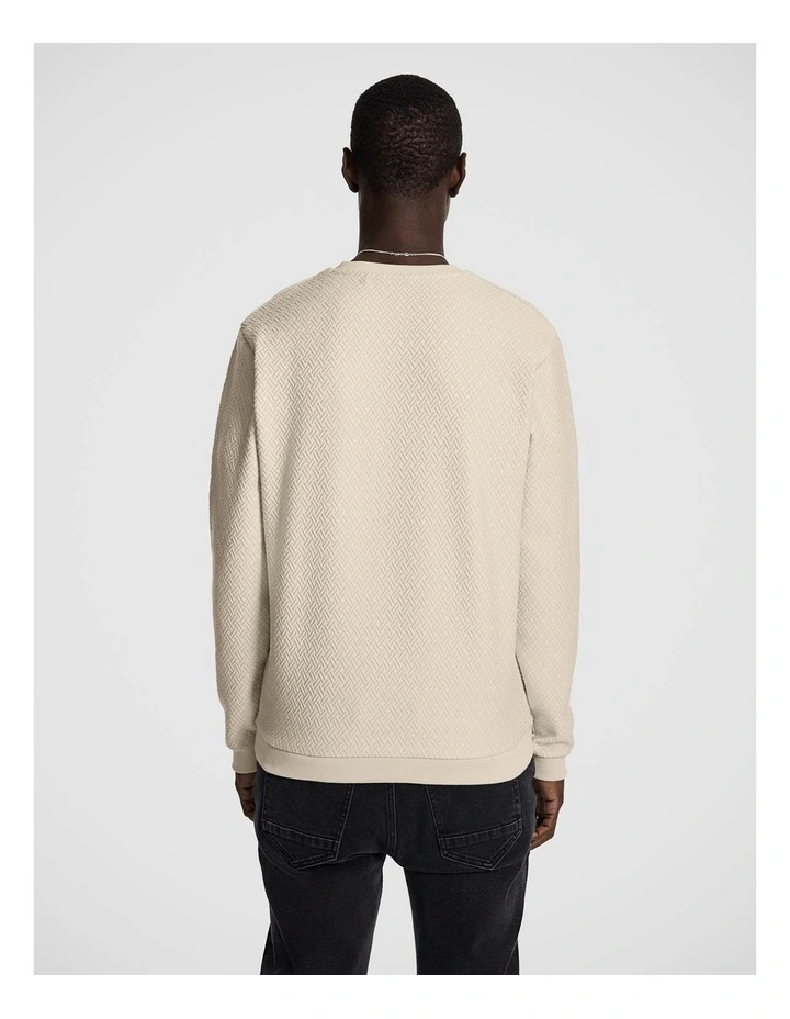 Ryder Textured Sweatshirt in Natural image 2