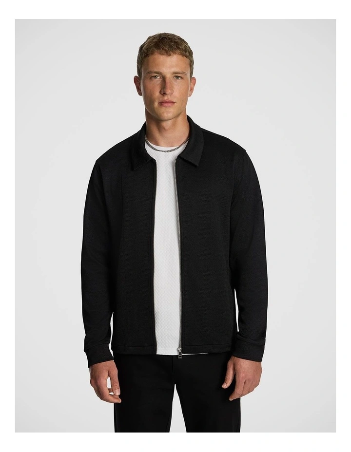 Knox Textured Jacket in Black image 1